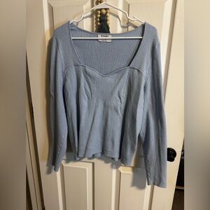 XXL Old Navy Light Blue Ribbed Sweater